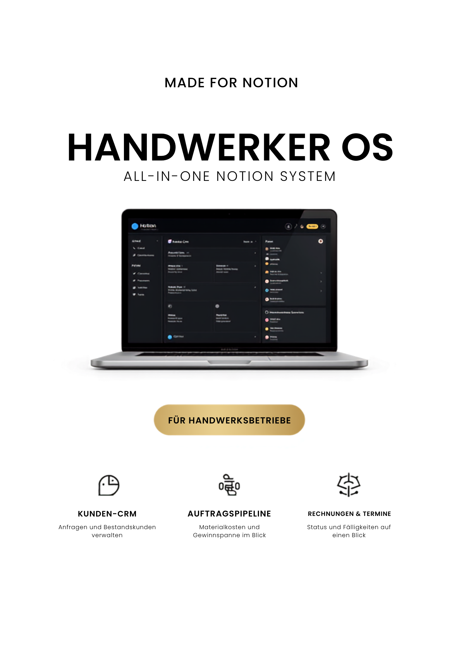 Handwerker OS — All-in-One Notion System für Handwerksbetriebe