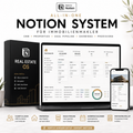 Real Estate Agent OS Notion-Template – Einzelversion: Vorschau des CRM- und Deal-Pipeline-Dashboards für Immobilienmakler